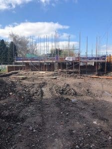 Electrical and plumbing first fix new build housing development Craven Arms Shrewsbury